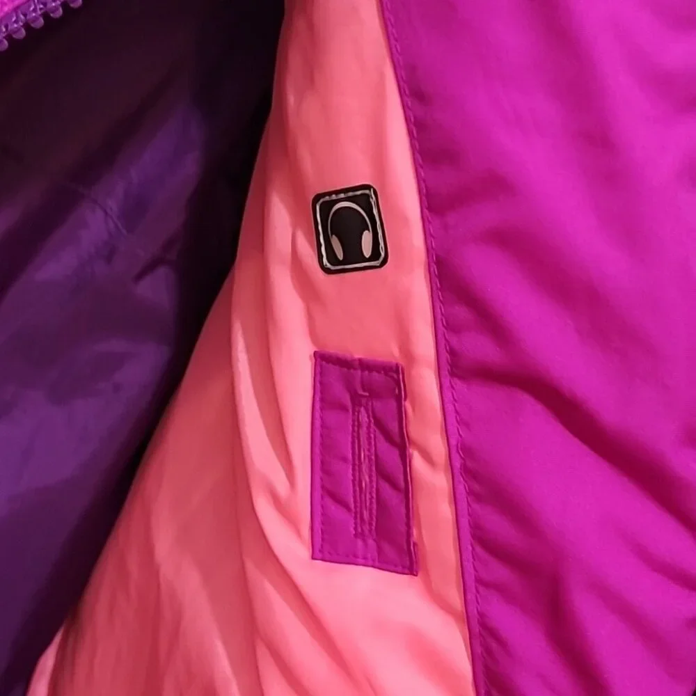 Girls Champion C9 3-in-1 Water & Wind Resistant Jacket/Coat. Pink & Purple XL